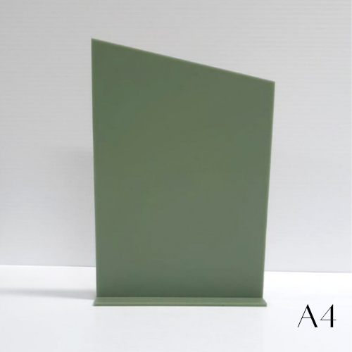 A4 Acrylic Square Cut Sign + Base