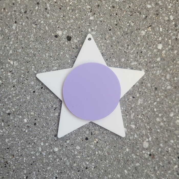 Star + Circle Ornament | Blank