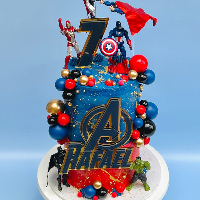 Avengers Cake Fropper + Number Topper