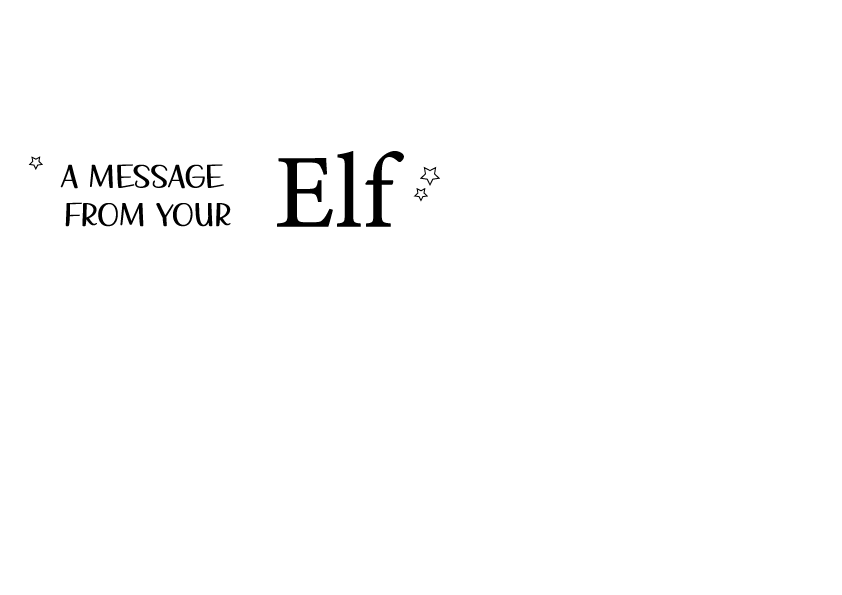 A message from your Elf SVG File