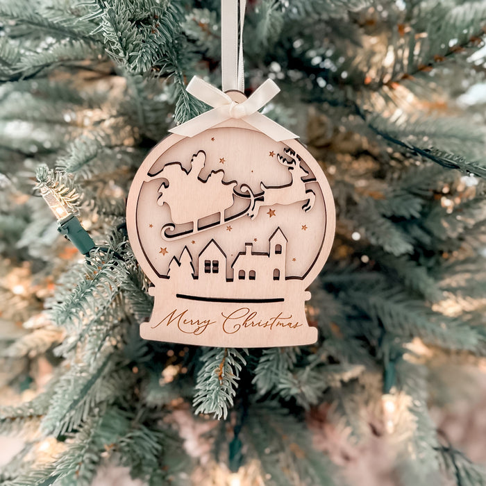 Snow Globe Ornament | Double Layer | Plywood