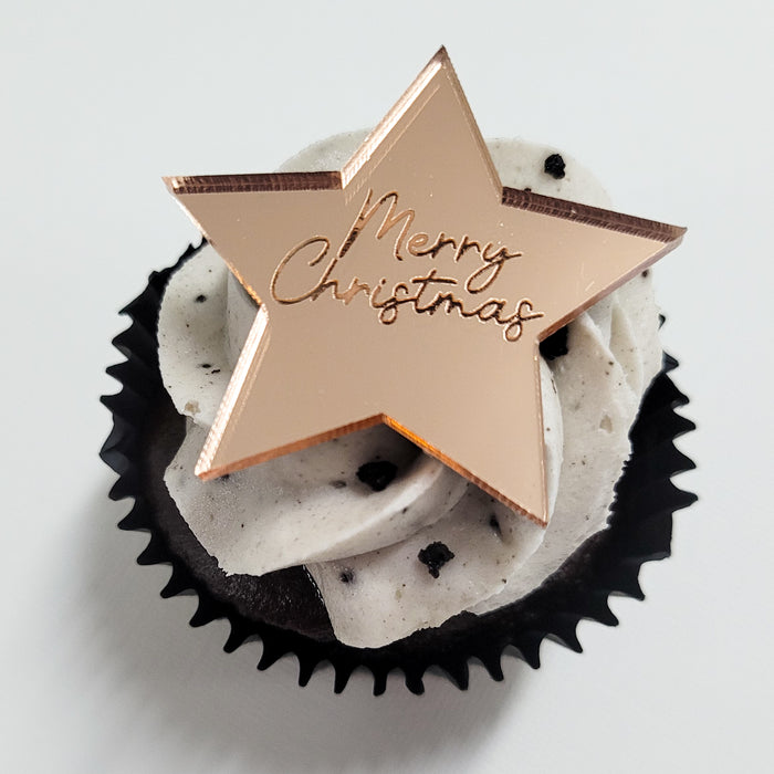 Custom Engraved Cupcake Topper Plaque - Star